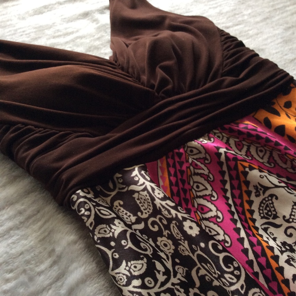 Silky & Ruched Scarf Dress